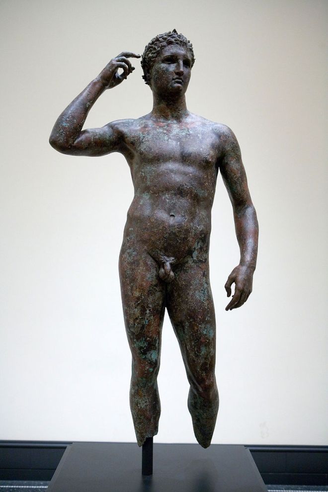 Greek bronze, The Victorious Youth, J. Paul Getty Museum