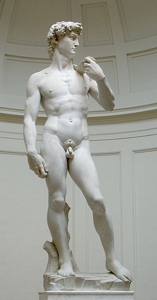 Michelangelo's David in the Galleria dell'Accademia 